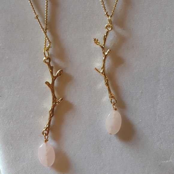 NWT Genuine Rose Stone Branch Necklace - Picture 1 of 4